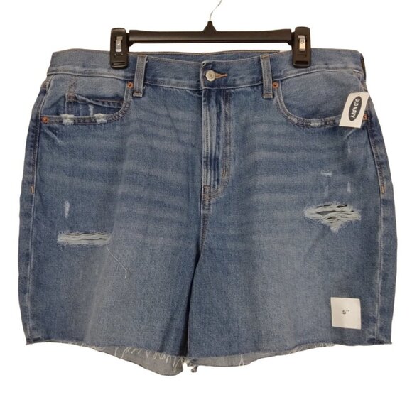 Old Navy | NWT Denim High Rise 5" Inseam  Distressed Jean Shorts | Size … - Picture 1 of 8